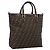 Borsa a mano FENDI Zucca Canvas Nero e Marrone Auth ka5892