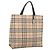 Borsa a mano BURBERRY Nova Check PVC Leather Beige Silver Auth BA15368 Argento