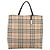 Borsa a mano BURBERRY Nova Check PVC Leather Beige Silver Auth BA15368 Argento - vista 13