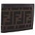 Carteira Bifold FENDI Zucca Canvas Brown Auth am12503V Marrom