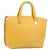 Céline Borsa Tote CELINE in pelle gialla, tono oro Auth ep15757 Giallo