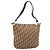 Borsa a tracolla Christian Dior Trotter Canvas Beige Gold Auth 199611