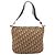 Borsa a tracolla Christian Dior Trotter Canvas Beige Gold Auth 199611 - vista 2