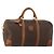 Céline Borsa Boston CELINE Macadam Canvas PVC Leather Brown Gold Auth mr2824 Marrone D'oro