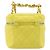 Borsa Vanity con catena Matelassé CHANEL in pelle d'agnello 2way Yellow Gold CC Auth 196667M D'oro Giallo - vista 3