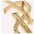 Spilla SAINT LAURENT Strass Metallo Tono Oro Auth 197917M - vista 10