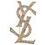 Spilla SAINT LAURENT Strass Metallo Tono Oro Auth 197917M - vista 2