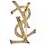 Spilla SAINT LAURENT Strass Metallo Tono Oro Auth 197917M - vista 3