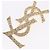 Spilla SAINT LAURENT Strass Metallo Tono Oro Auth 197917M - vista 5