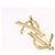 Spilla SAINT LAURENT Strass Metallo Tono Oro Auth 197917M - vista 6