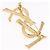 Spilla SAINT LAURENT Strass Metallo Tono Oro Auth 197917M - vista 7