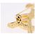 Spilla SAINT LAURENT Strass Metallo Tono Oro Auth 197917M - vista 9