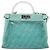 FENDI Zucca Canvas Peek A Boo Regular Bag Leder 2way Grün Silber Auth 196588A - Ansicht 2