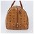 Borsa MCM Vicetos Boston Bag PVC Leather Brown Gold Tone Auth BA14989 Marrone - vista 4