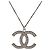 Collana CHANEL COCO Mark Stone metallo Silver CC Auth yk20721M Argento