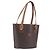 Céline Borsa a Mano CELINE Macadam PVC Pelle Marrone Tono Oro Auth ep15677