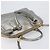 PRADA Hand Bag Vittero Dino Leather 2way Silver Gold Auth 197342V Silvery Golden - view 14