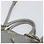 PRADA Hand Bag Vittero Dino Leather 2way Silver Gold Auth 197342V Silvery Golden - view 15