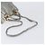 PRADA Hand Bag Vittero Dino Leather 2way Silver Gold Auth 197342V Silvery Golden - view 7