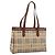 Borsa a tracolla BURBERRY Nova Check PVC Beige Gold Auth 197805A D'oro