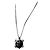 Collana con pendente logo Givenchy vintage argento nero