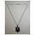 Collana con pendente logo Givenchy vintage argento nero - vista 5