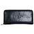 Vintage Loewe Textured Leather Wallet Black Gold Zip