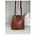 Vintage Courreges Schultertasche aus strukturiertem Leder Rust Gold Rot - Ansicht 5