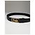 Céline Vintage Celine Ledergürtel Schwarz Goldene Schnalle - Ansicht 5