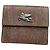 Vintage Etro Embossed Paisley Leather Wallet Rust Teal Red