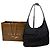 Vintage Gucci Nylon Schultertasche Schwarz Silber