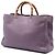 Bamboo Borsa Shopper Satchel Gucci Large in pelle di vitello viola con bambù Porpora - vista 2