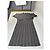 Vintage Issey Miyake gestreiftes Kleid aus Baumwollmischung Schwarz Grau M - Ansicht 4