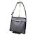 Vintage Givenchy Schultertasche aus glattem Leder Grau Silber