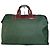 Tote Vintage Issey Miyake in Tela e Pelle Verde Scuro e Marrone
