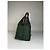 Tote Vintage Issey Miyake in Tela e Pelle Verde Scuro e Marrone - vista 4