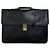 Vintage Givenchy Structured Leather Briefcase Black Gold