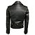 Veste Biker Saint Laurent en cuir de veau noir effet vieilli - vue 3