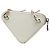 Borsa a tracolla Prada Mini in pelle spazzolata bianca con catena e logo triangolo Bianco - vista 2