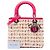 Borsa Lady Dior Medium in rafia intrecciata Beige - vista 7