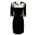 Thierry Mugler Mugler schwarzes Bodycon-Midikleid aus Stretch-Strick mit silbernem Besatz