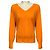 Akris Orange Kaschmir-Strickpullover mit langen Ärmeln und V-Ausschnitt