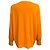 Akris Orange Kaschmir-Strickpullover mit langen Ärmeln und V-Ausschnitt - Ansicht 3