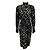 Vestido midi de seda de manga larga estampado Negro / Marfil Marc Jacobs