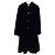 Comme des Garcons mittellanger Samtmantel in Marineblau mit Knopfleiste