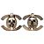 Chanel CC Clip-On-Ohrringe aus silberfarbenem Messing mit Drehverschluss - Ansicht 2