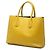 Bolso Double Satchel Prada Medium de Cuero Saffiano Amarillo - vista 2