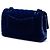 Borsa a tracolla Chanel Medium Classic Velvet Double Flap Blu - vista 2