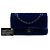 Borsa a tracolla Chanel Medium Classic Velvet Double Flap Blu - vista 7