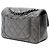 Borsa a tracolla Chanel Mini Rectangular Classic Metallic Caviar Single Flap Grigia Grigio - vista 2